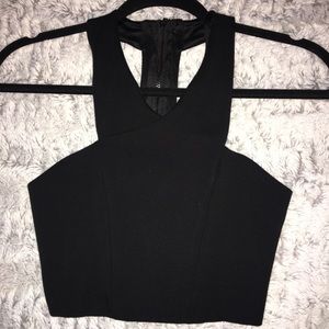 Express Black Crop Top